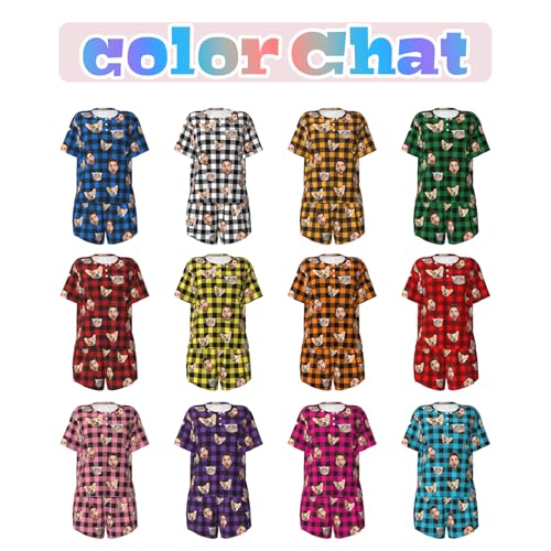 Custom Pajamas Pants Plaid Personalized Funny PJ Pant Design with Face Pajama2