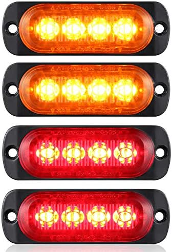 All Star Trailer Lights 20-Pack LED Side Marker Clearance Lights - 10 Red & 10 Amber, 21 LEDs Each, Sealed For Trailers Led Side Marker Turn Signal Lights - Foto 7