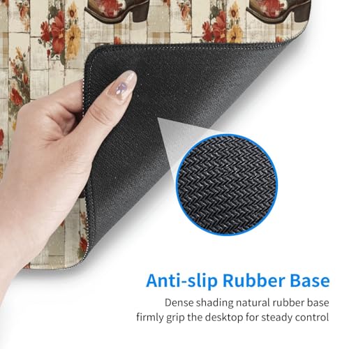 Tapis de souris grand format stable à bords cousus anti-glisse