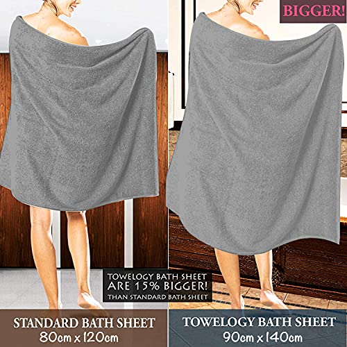 2 Pack Luxury Bath Towel Set Premium 100% Cotton Zero Twist 600GSM Bathroom Towels Ultra Absorbent & Quick Dry Hotel Quality White | 1 Bath Towels, 1 Hand Towels (Silver Grey, 2) - Cosy Home Interiors 2 Pack Luxury Bath Towel Set Premium 100% Cotton Zero Twist 600GSM Bathroom Towels Ultra Absorbent & Quick Dry Hotel Quality White | 1 Bath Towels, 1 Hand Towels (Silver Grey, 2) - Image 4