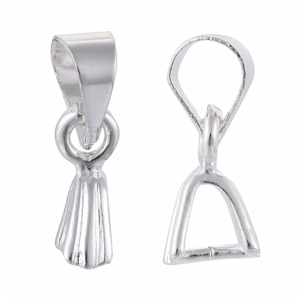 Bélières Attache Pendentif Lot De 5 Métal Argenté 9x25 Mm - Sans Nickel - Pour Création Bijoux Création Bijoux Sans Nickel - Foto 5