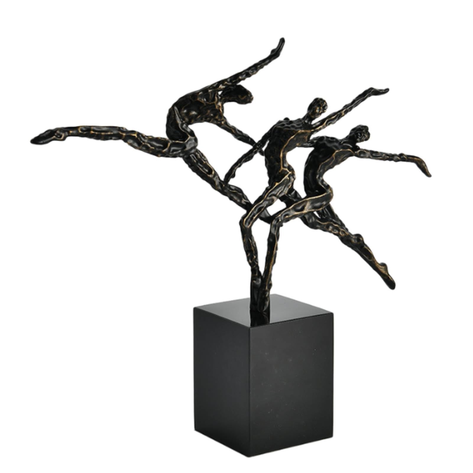 F Fityle Estatua de Figura Geométrica Figura Artística Moderna Escultura Adorno Decorativo Estatua Geométrica en Aleación con Base de Mármol Adecuada para