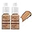 2 Pack PHOERA Foundation 105 Sand Makeup,Full Coverage Foundation for Women and Girls