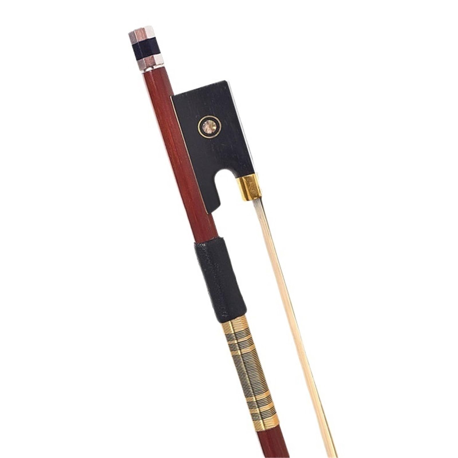 Arco De Violín Arco De Violín Tocando Madera De Sándalo Con Cola De Caballo Y Tirador De Tamaño Completo Con Incrustaciones De Oro O Plata | Arco de violín(Gold,3/4)