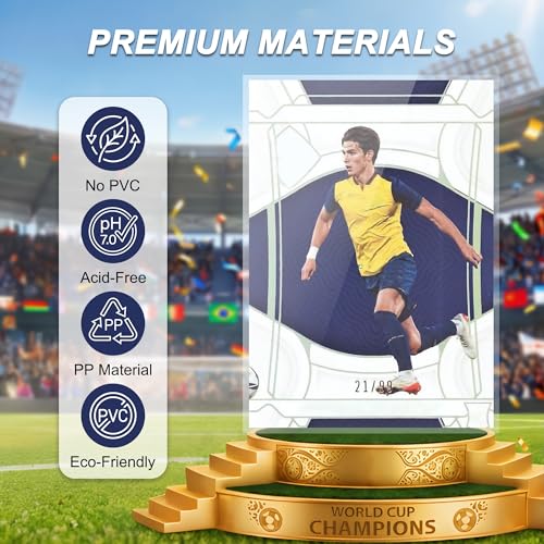 Image of Kabinka 1000 Counts Card Sleeves, Soft Trading Card Penny Sleeves | Clear Protector Sleeves for Soccer, Baseball, Football, Sports Cards, TCG, MTG