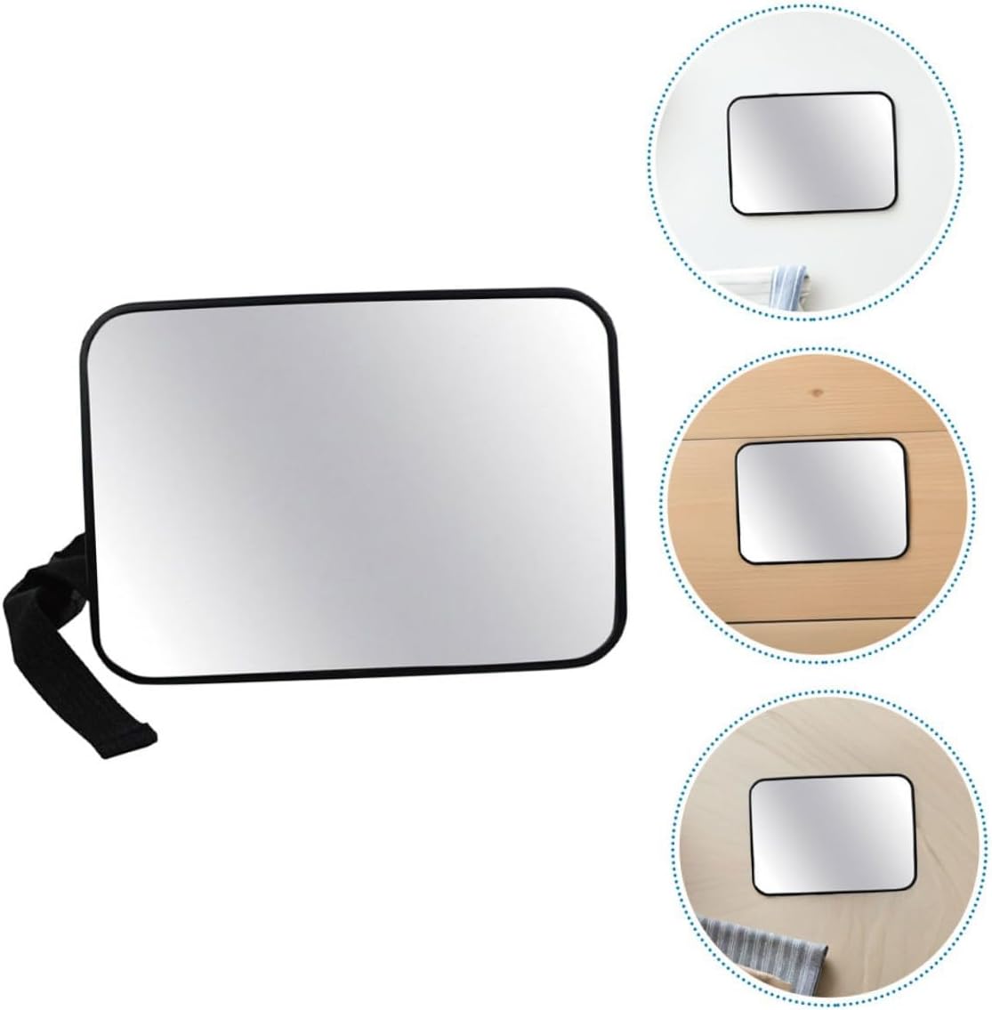 Car Mirror for Rear Facing Seats Wide View Shatterproof Car Rearview Mirror with Adjustable Angle for Safety in Backseat 18.8x13.5cm for Newborns