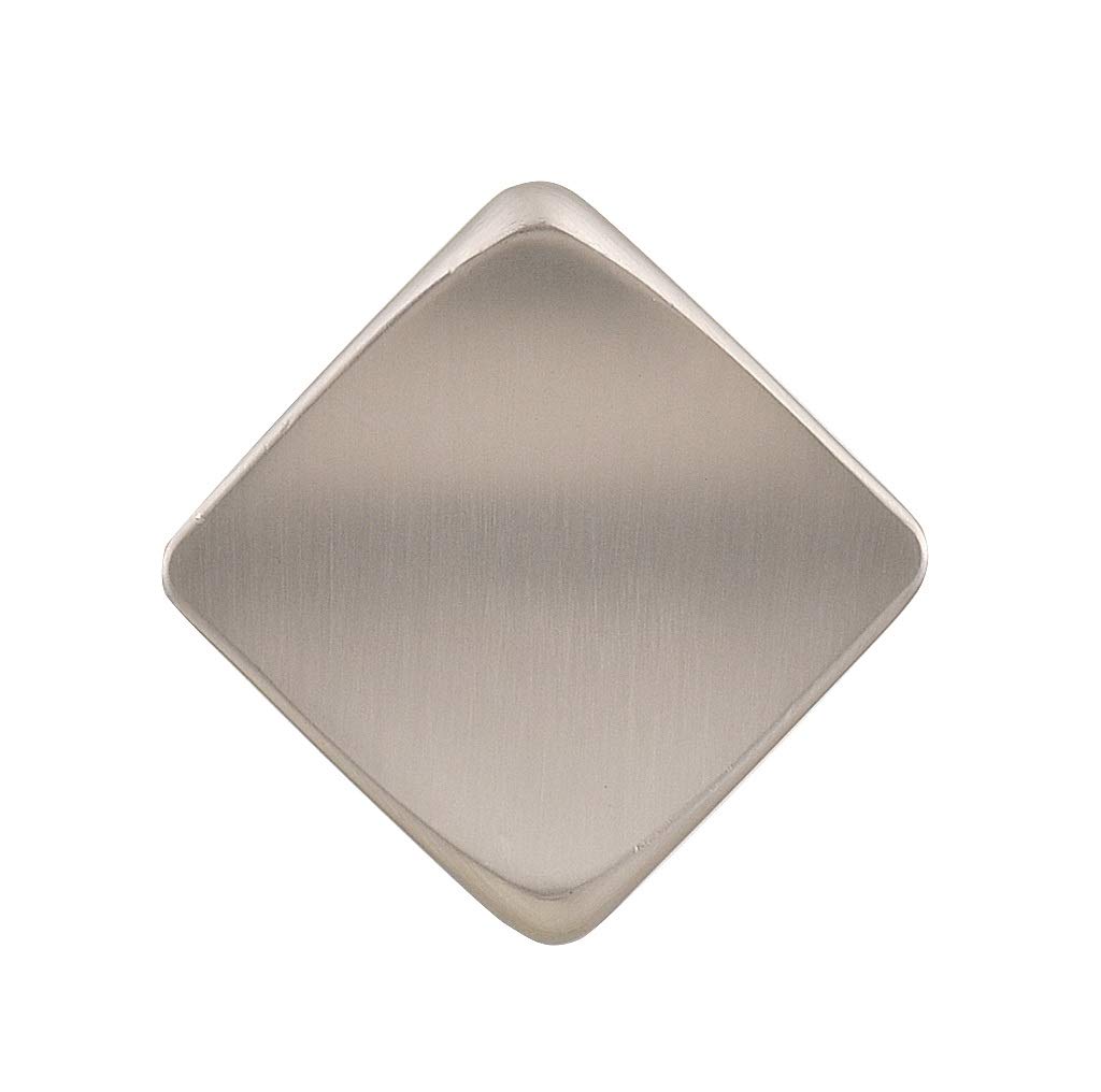 e-Hardware Depot: Decorative, Square Shape Knob for Drawers and Cabinet (Metal: Zinc Metal, Size: 5 cm x 5 cm x 2 cm) (5 * 5 * 2, SS Matt)