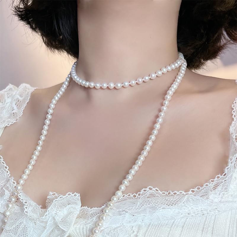 Joya de Perlas para Mujer - Collar Minimalista con Perlas Naturales, Accesorio Versátil para el Trabajo, Cenas o Ocasiones Formales