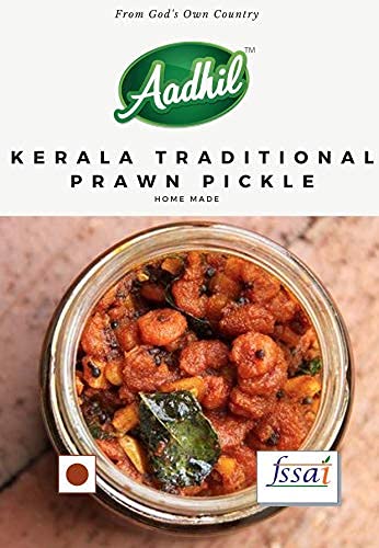 Aadhil Kerala Traditional Prawns Pickle Homemade Mother's Kitchen - Nadan Kerala Chameen Achar 400g