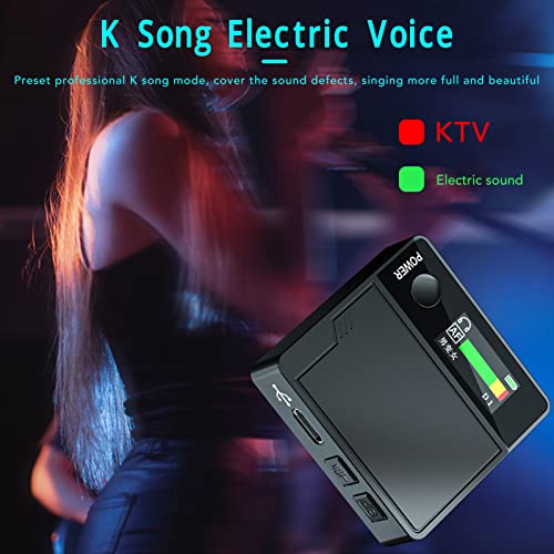 Image of Mini Voice Changer - 4 Sound Modes /500mAh Type C Charging Compact Sound Changer, Real Time Call Voice Changer Device Including Pro K Song Mode for Live Streaming