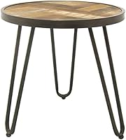 Vista 1 de ZHYH - Mesa auxiliar pequeña, mesa auxiliar industrial, mesa de aperitivos móvil para tableta de café, laptop, deslizamientos junto al sofá, muebles