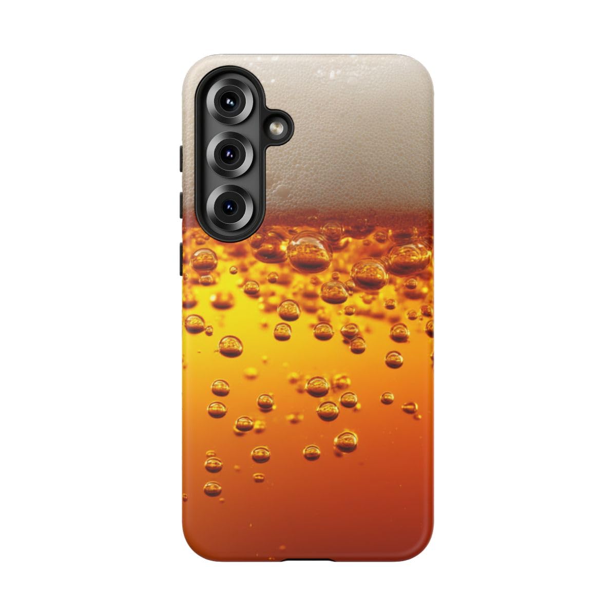 Coque Galaxy S25 Plus protection rigide mate motif Ambre Beer Bubbles couleur or - 5