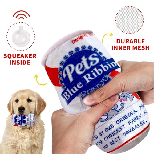 Juguete de peluche para perros con chirriador, pack 2 miniatura 3
