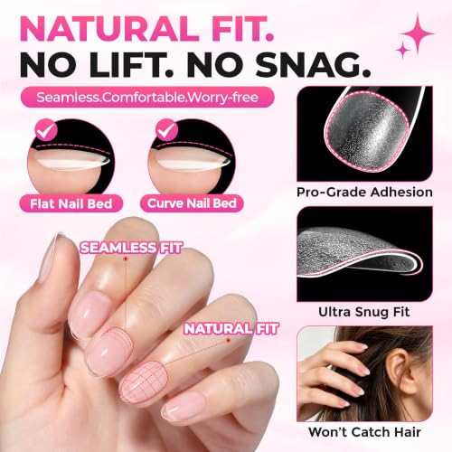Image of UNA GELLA Extra Short Almond Nail Tips Kit, 120Pcs Nail Tips With Gel Glue | Non-rechargeable Mini LED Nail Lamp for Nails Extension DIY Salon at Home 12 Sizes