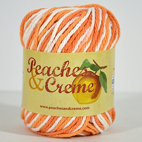 Spinrite Peaches & Creme (Cream) Cotton Yarn Poppy 2 oz