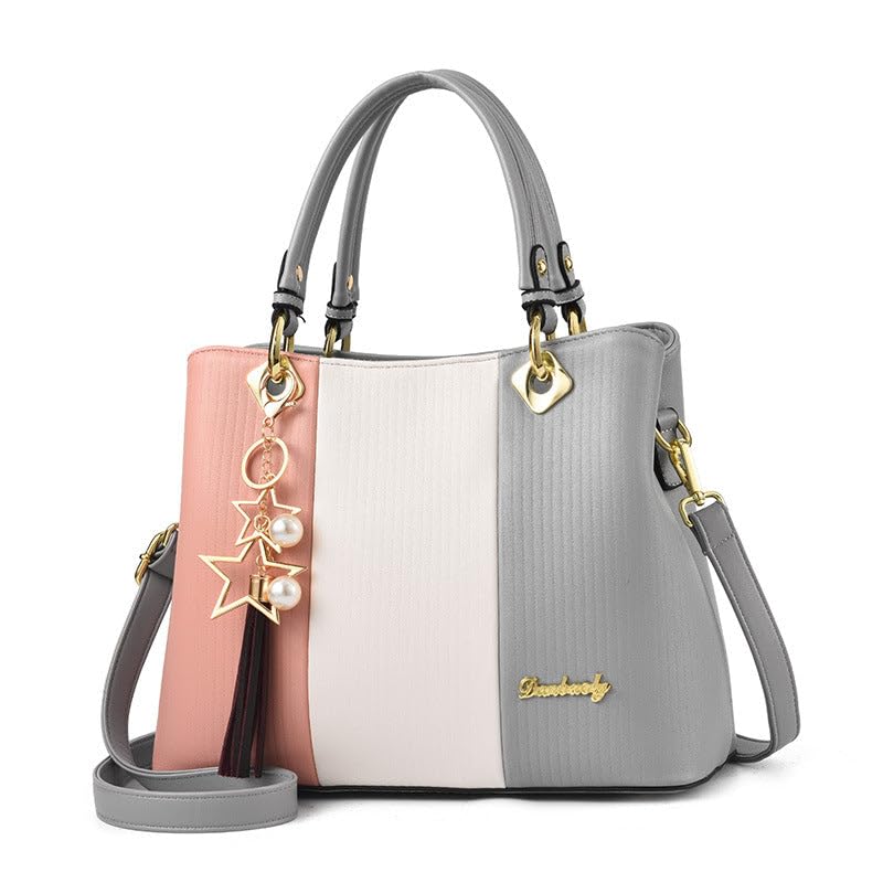 SYGA Handbags for Women with Multiple Internal Pockets in Pretty Color Combination, Womens Satchel Handbag(GREY) (B0CZDZNPG8) Amazon Price History, Amazon Price Tracker