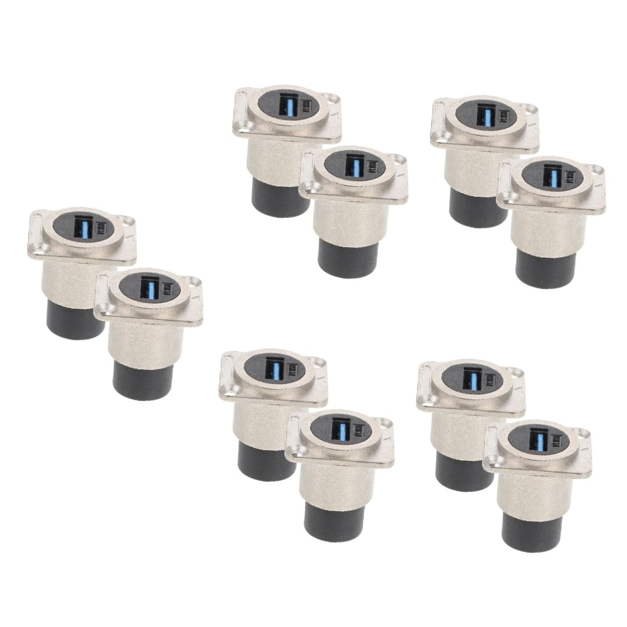PartyKindom 10stücke USB Panel Mount Coupler Hochgeschwindigkeits-datenübertragung Durchgangsadapter Für Gehäusemontage Mit Schutzdeckel Für Externe USB-anschlüsse