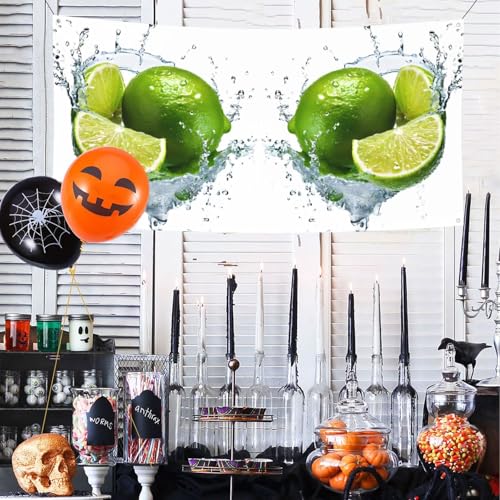 MINDBBDFJ Lemon Fruit Print Banners And Signs For Outdoor/Indoor,Personalized Banner Customizable Parties Halloween Banner (180x90cm)2
