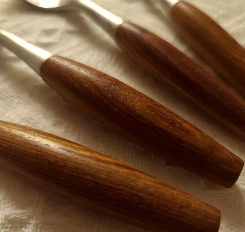 Set Cubiertos Cocina 5 Piezas Acero Inox y Madera miniatura 5