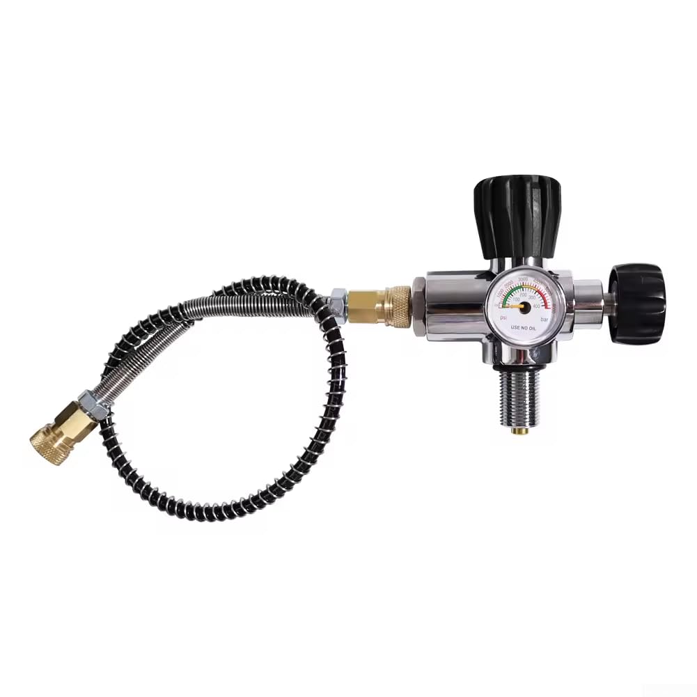 Alta pressione 5000PSI della valvola del carro armato di immersione d'ottone (doppia scala-7/8) | Struttura in ferro ottone, valutazione 5000psi, max 400 bar, opzione a doppia scala, resistente