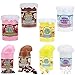 SWZY Butter Slime Set,fluffy slime,melma rosa,Slime gialla,Slime al cioccolato e Slime bianca,Slime nuvola di argilla morbida,regalo giocattolo di fango fai-da-te 4pcs