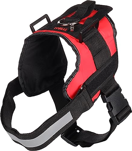 Flamingo Dog Harness Titan Red XL 39-47cm 70-80cm 16cm 40mm, XL (Lot de 1)