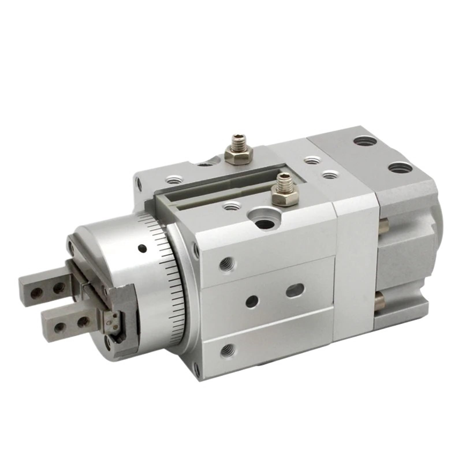 Serrage rotatif MRHQ avec cylindre à double piston et pince de préhension synchrone 2 doigts