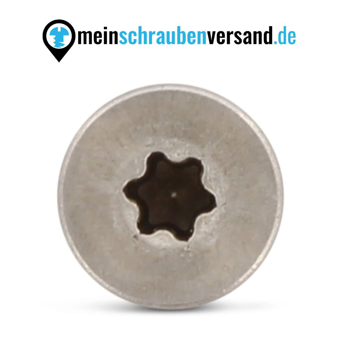Tornillos para tableros de 10x70 mm 25 piezas A2 de acero inoxidable - Tornillos para construcción en madera - Tornillos para madera - Cabeza avellanada - Rosca completa con cabeza reforzada