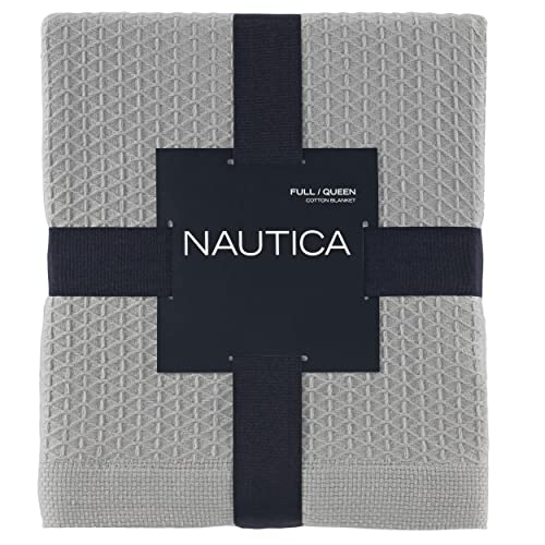 Nautica Baird Cotton Blanket, Grey, Twin - Image 3