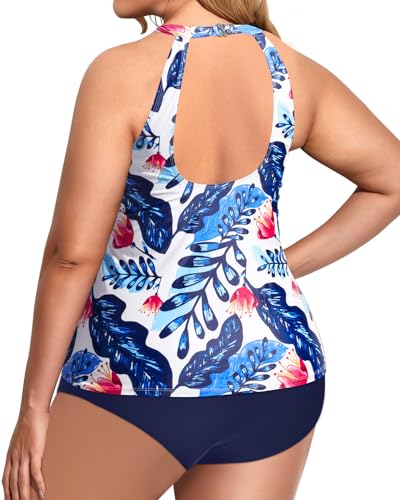Image of Holipick Tankini Swimsuits for Women Two Piece High Neck Bathing Suit