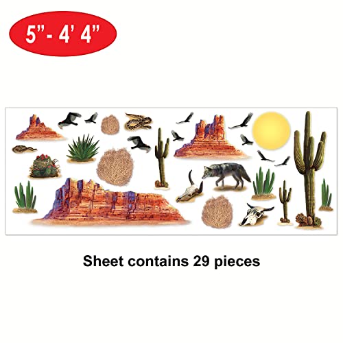 Décoration murale thème occidental en plastique fin multicolore Beistle - 3