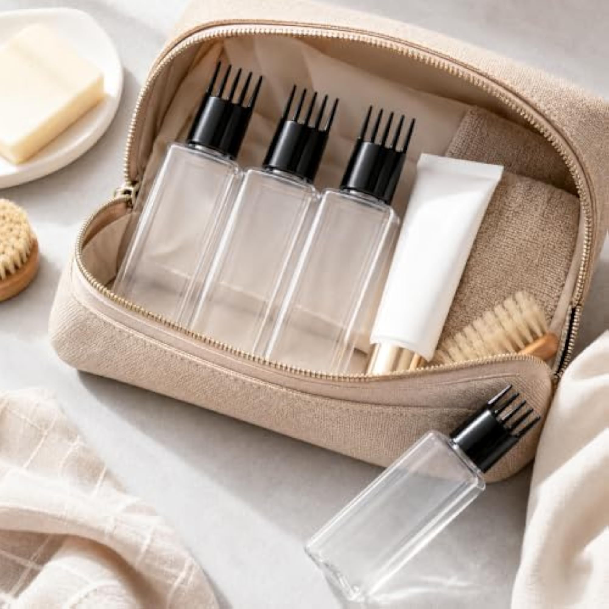 2Pcs 100ml Empty Hair Root Comb Applicator Bottles