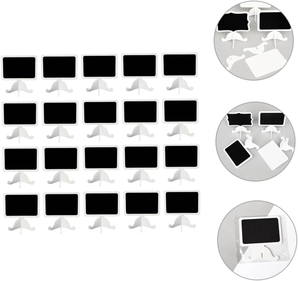 20pcs Small Chalkboard Blackboard Sign Wood Mini Writing Board