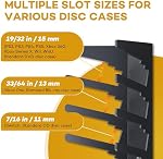 Funturbo Video Game Storage Wall Mount Game Case Holder, Metal Wall Mounted Media Storage Shelves for PS, Xbox, Switch Game Organizer (4-Pack)