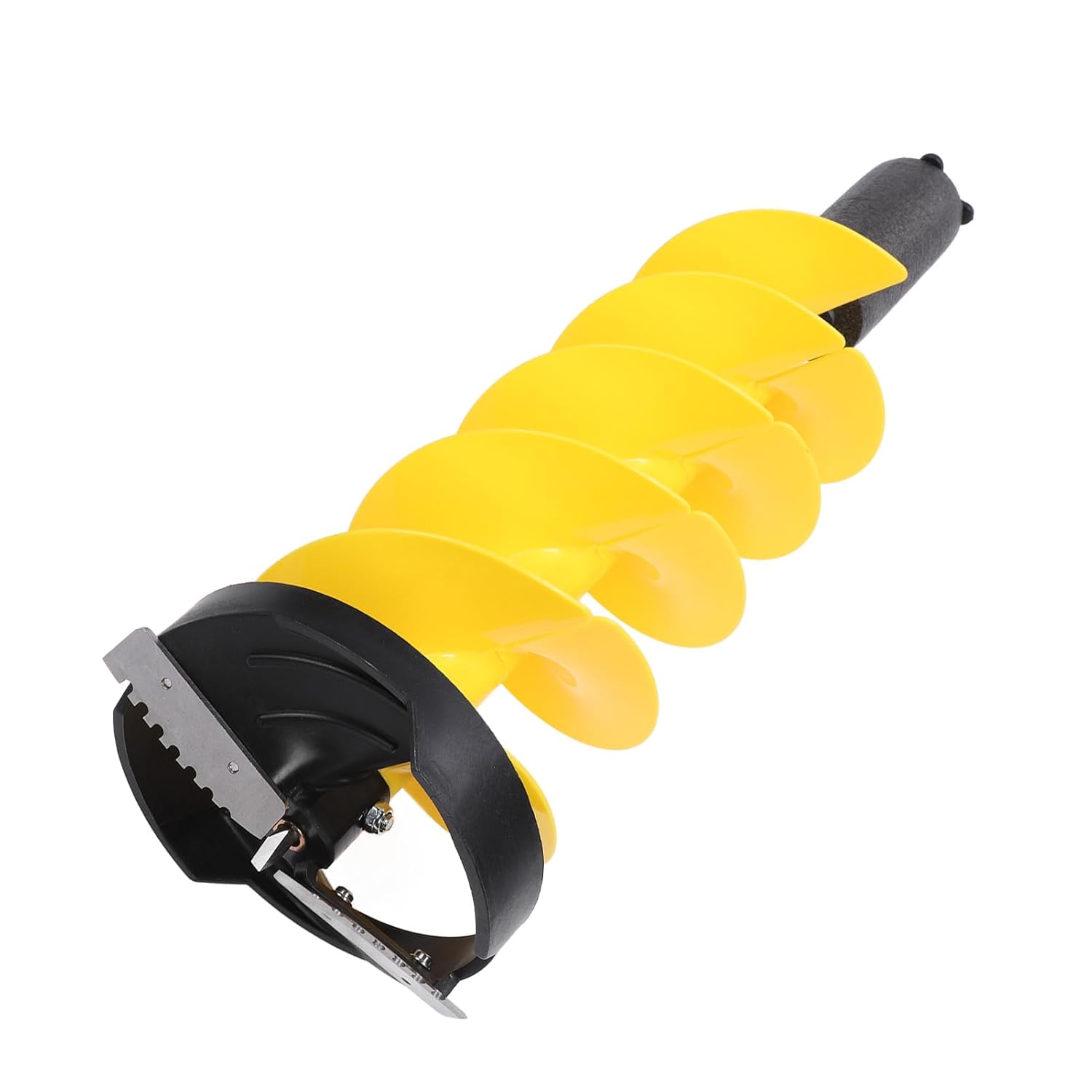 Ice Auger, 8 inch Diameter Ice Fishing Drill Auger, 28 Inch Length Electric Nylon Corless Ice Augers for Ice Fishing, with Positioning Drill, Universal Adapter for Shallow Water