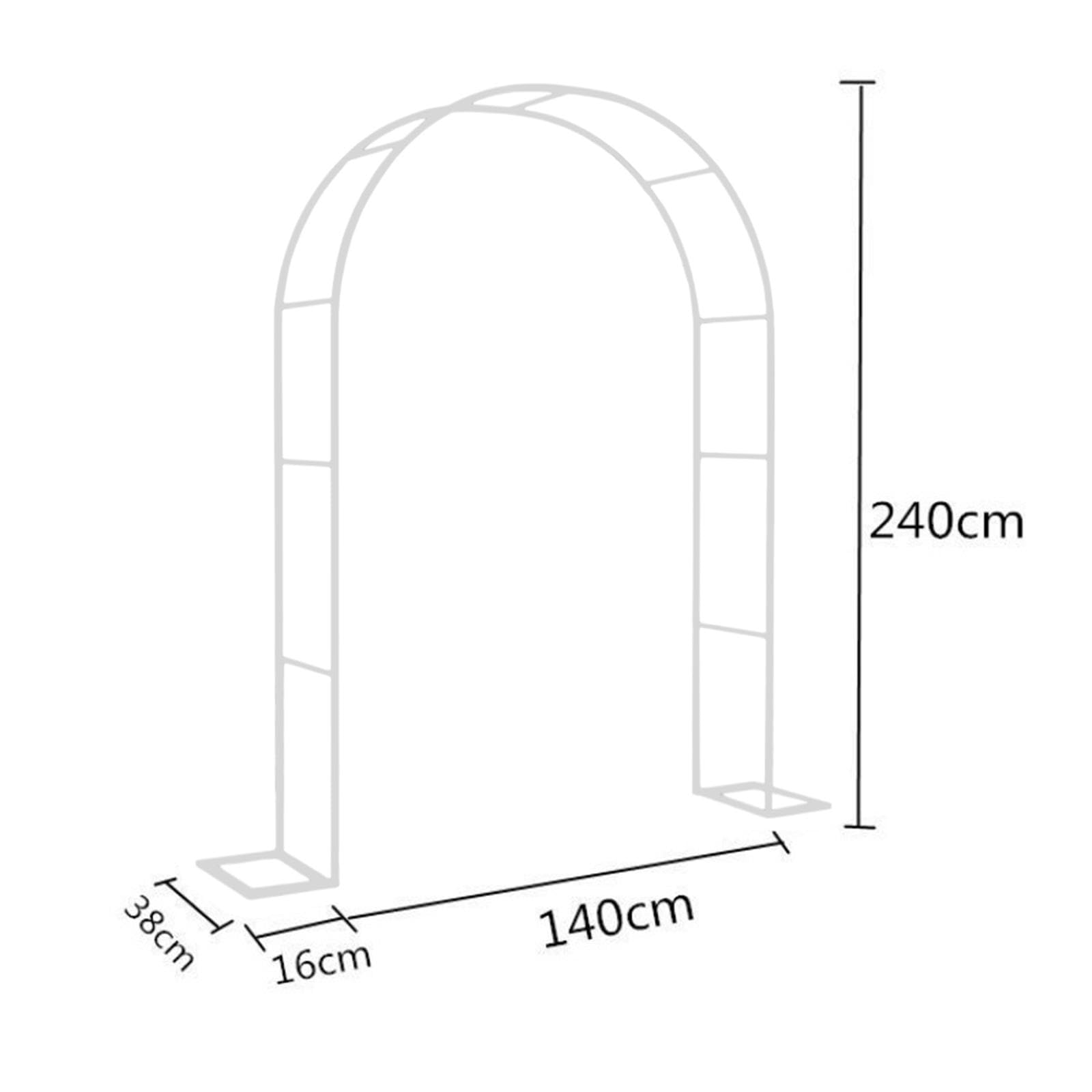 Arche de Jardin Treillis Métal Pergola Support Plantes Structure Jardin Fer Facile à Installer pour Cérémonie Mariage Fête Anniversaire Décor Événemen, Blanc