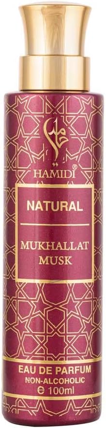 Hamidi Non Alcoholic Natural Mukhallat Musk Water Perfumes for Unisex 100ML - perfume for men - parfum for women - fragrance - Offers - Alcohol Free - Long Lasting