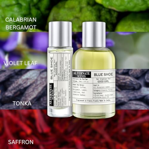 Image of Alternate Scents BLUE SHOE 100ml Long Lasting Perfume For Men |Strong& long Lasting with 30% Oil Concentration|Floral-Gourmand Scent|Fragrance From France | Made In India|