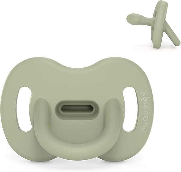 Suavinex, Schnuller aus Silikon, für Babys 0-6 Monate, Schnuller mit physiologischem Sauger Sx Pro, Symmetrisch, Superweich und Flexibel, Einschlafschnuller, Colour Essence, Grün - 1