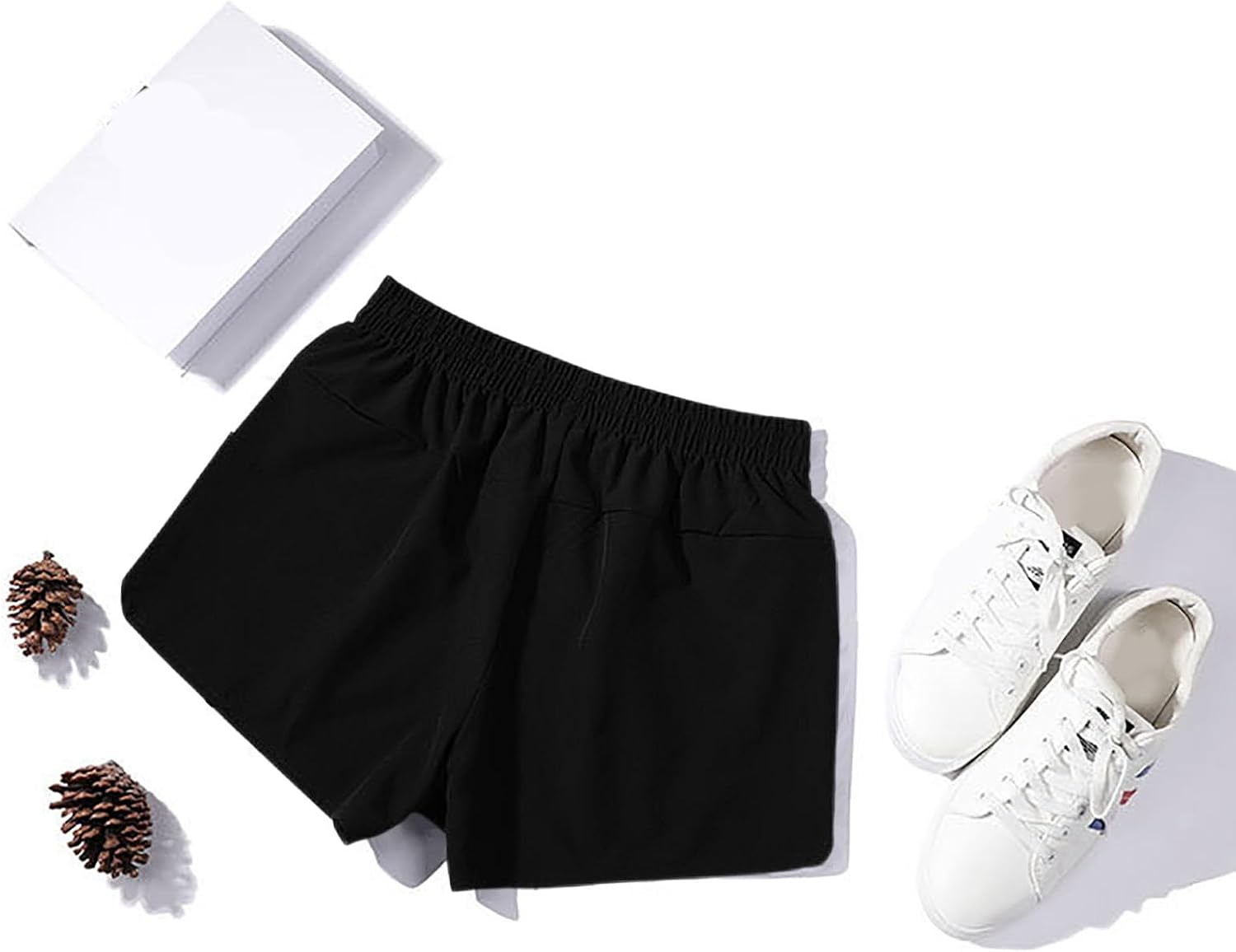 Mens Running Shorts 3 Inch Breathable Quick Dry Shorts Drawstring Elastic Waist Short Athletic Short with Pockets