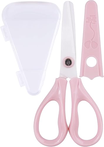 Miniatura 9 de Tijeras de comida para bebés, tijeras Kicthen - Paquete de 2 tijeras portátiles para niños saludables, tijeras de acero inoxidable con estuche de