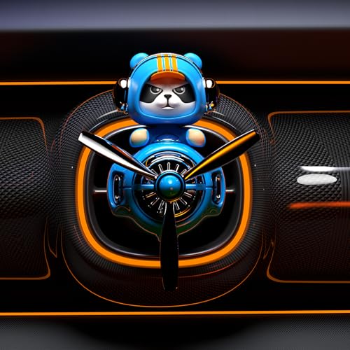 Image of Panda Car Air Fresheners Pilot Car Diffuser | Cute Car Perfume, Funny Car Fragrance, Rotating Propeller Design, Silicone Clip, Easy Installation, Long-Lasting Fragrance