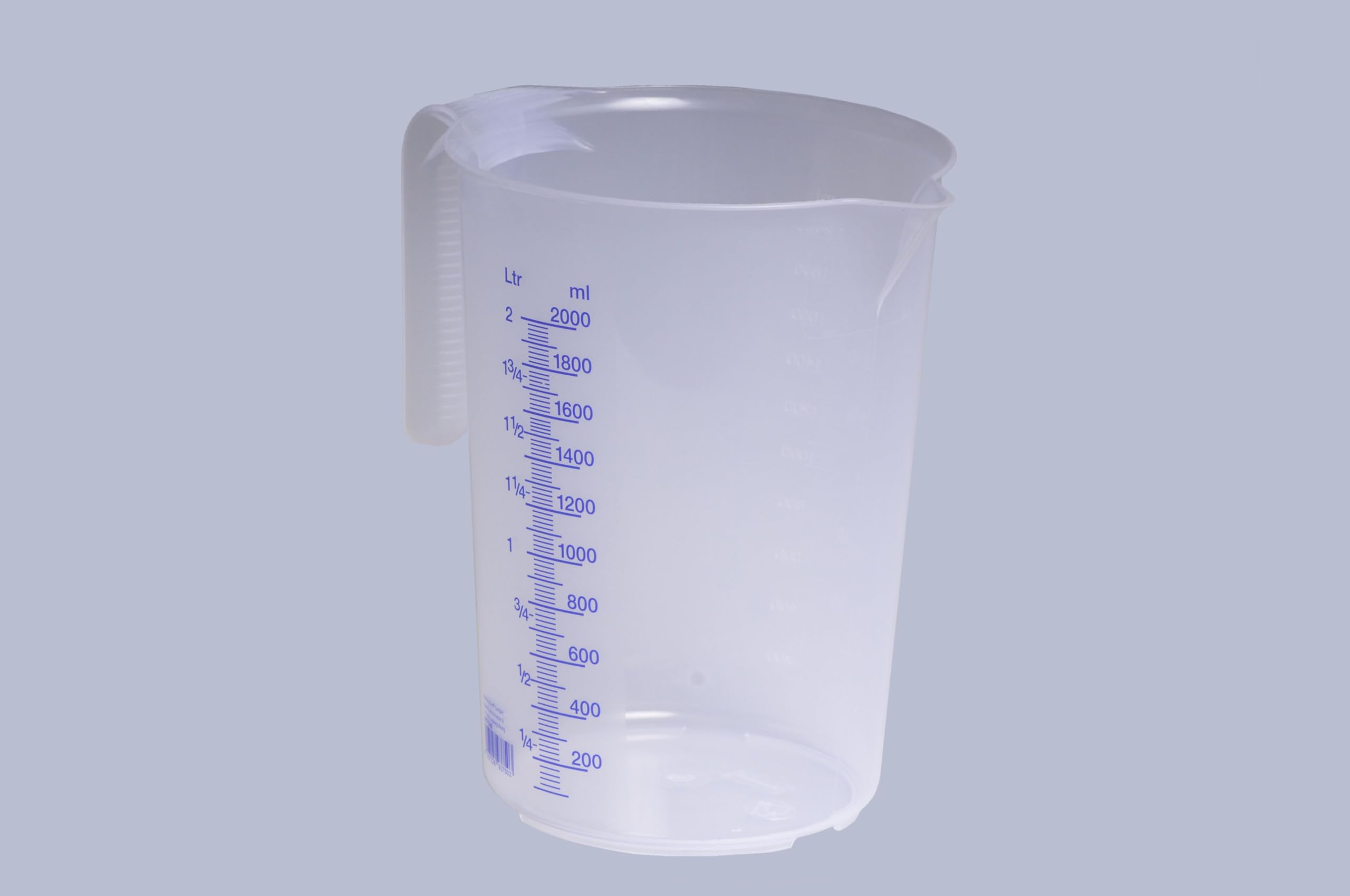 hünersdorff Caraffa graduata da 2.000 ml, PP, 2 scale Manico aperto, trasparente, impilabile