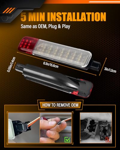 LESAUCE Lámpara LED Interior para Puerta Red&White miniatura 3