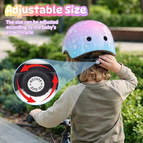 Image of Toddler Kids Bike Helmet, Adjustable and Multi-Sport, 3 Sizes for Ages 1-2-3-5-8-14 Years Child Infant Boys Girls