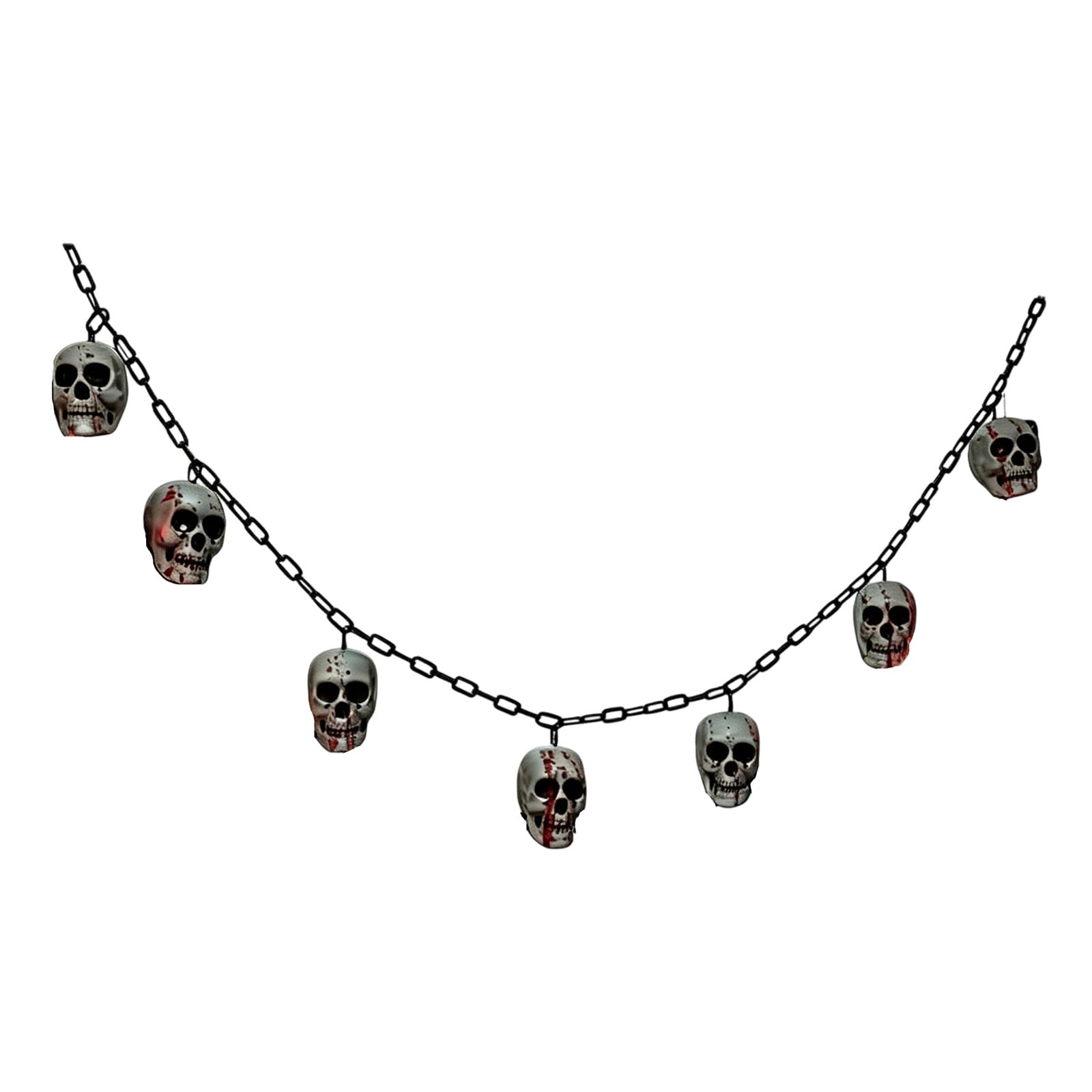 Kaeltsyn Halloween Skull Link Chains Horror Decoration Perfect for Scary Parties and Outdoor Displays Outdoor Halloween Decoration Chain