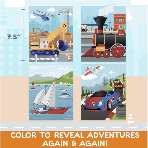 image for Horizon Group USA Made by Me Aqua Art- Transportation, Multi, 1.2 inch