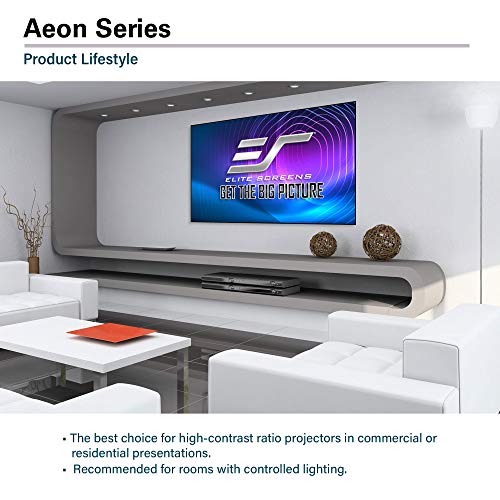 Image of Elite Screens Aeon 138 inch Fixed Frame Projector Screen 16:9 - Edge-Free Design, Wall Mounted, 8K /4K UHD, Compatible with Standard, Short & UST Projectors for Home Theater, AR138WH2