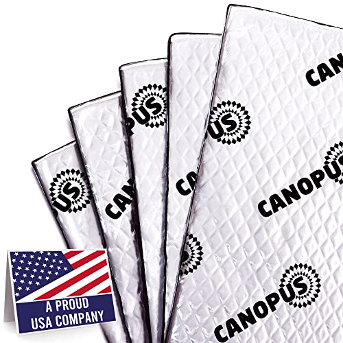 CANOPUS Car Sound Deadening Mat, 80 mil 18 sqft, Pack of 9 Sheets, Butyl Sound Deadener Mat, Audio Car Sound Dampening Material for Car Trunk, Door, Floor and Ceiling, Silver