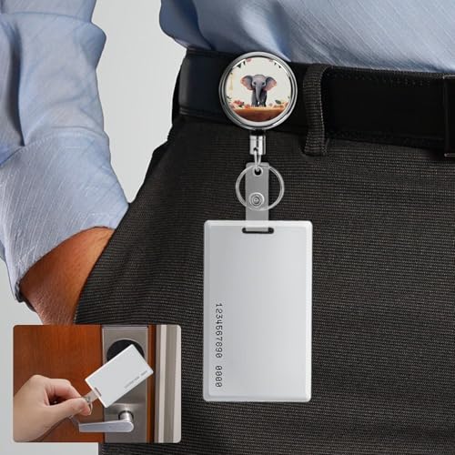 Porte-badge rétractable en métal pour infirmière et bureau